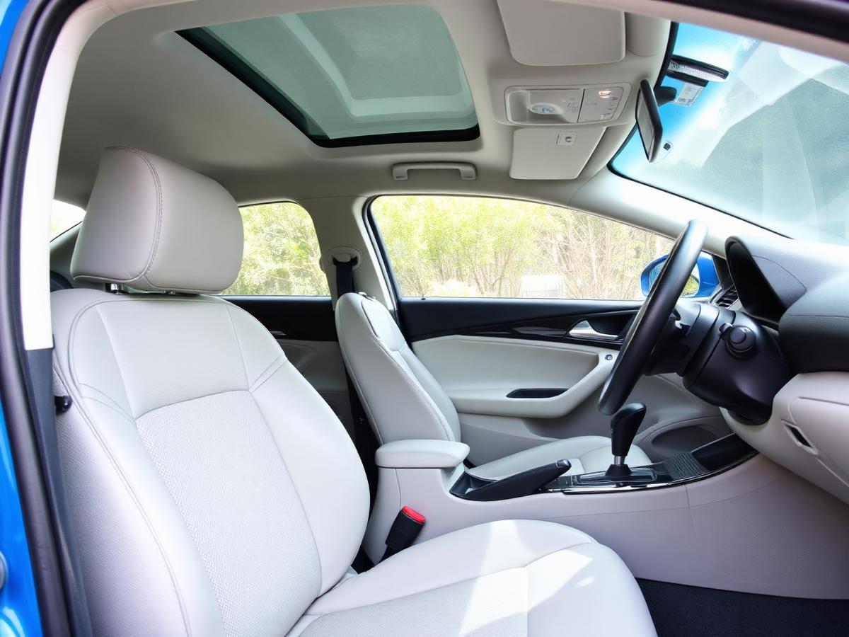 Freshly detailed clean car interior